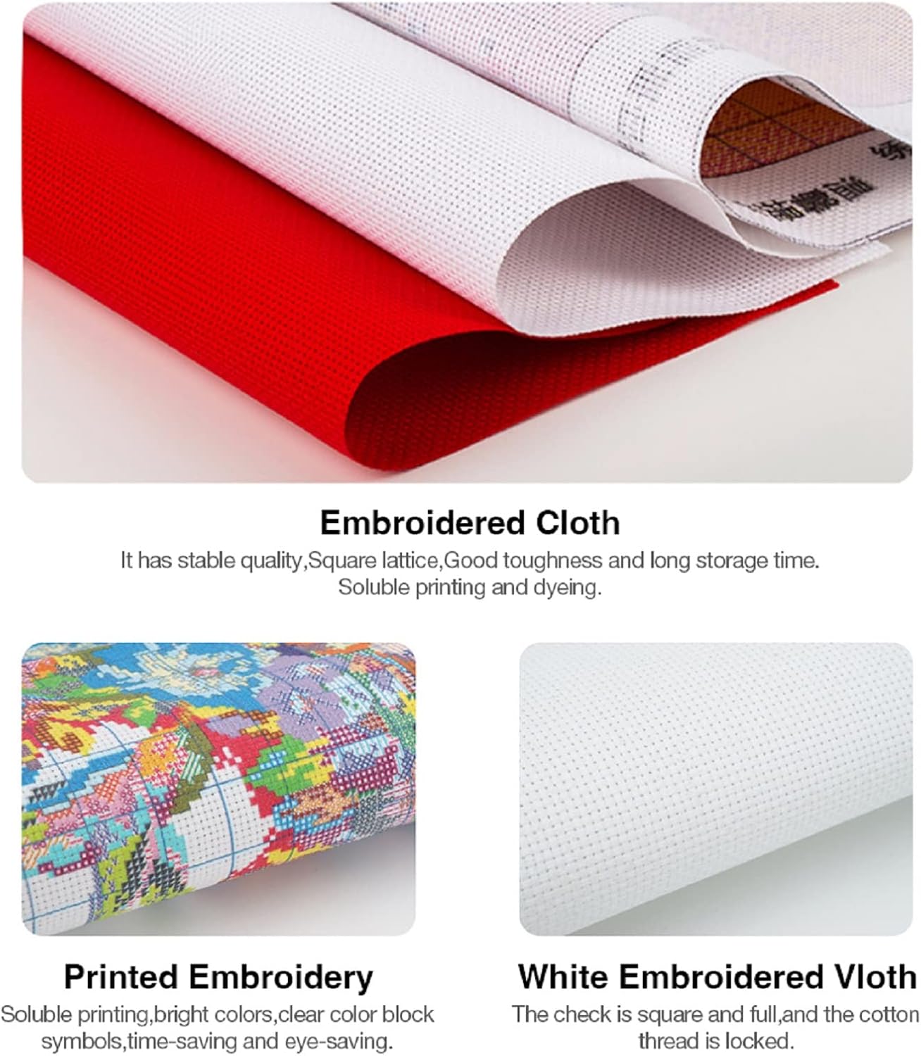 Foxhool Beginners Cross Stitch Kits Stamped Full Range of Embroidery Kits for Adults DIY Cross Stitches kit Embroidery Patterns for Needlepoint kit-Magic Castle 17.7x17.7 inch