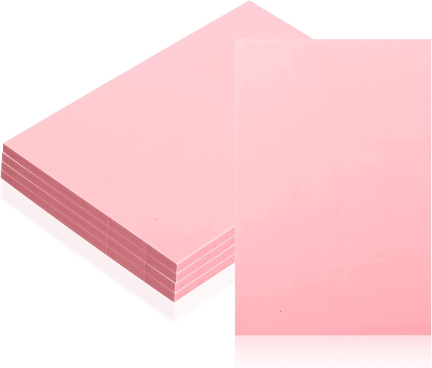 4 Pcs 4" x6“ Pink Rubber Art Soft Linoleum Carving Block, Rubber Crafts Linocut Block for Printmaking,Stamp Carving Block