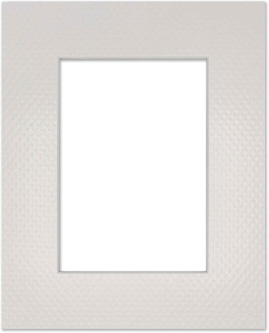 8x10 Mat Bevel Cut for 5x8 Photos - Acid Free Golf Ball Texture Precut Matboard - For Pictures, Photos, Framing - 4-ply Thickness