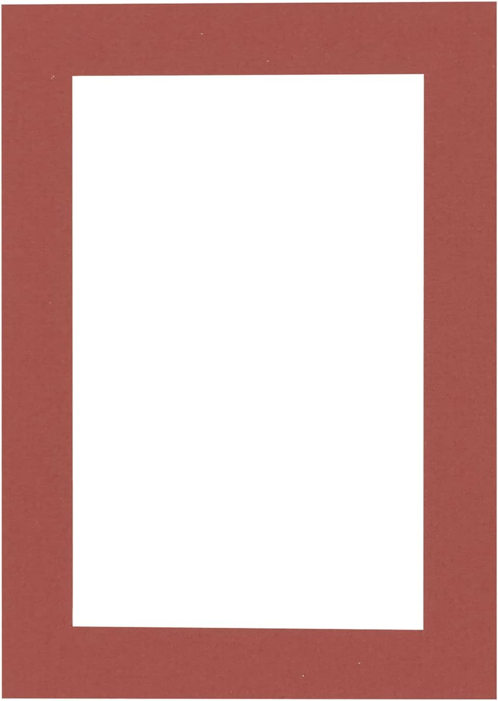 Pack of 25 Acid Free 8.5x11 Mats Bevel Cut for 7x9 Photos - Brick Red Precut Matboards For Pictures, Photos, Framing - 4-ply Thickness