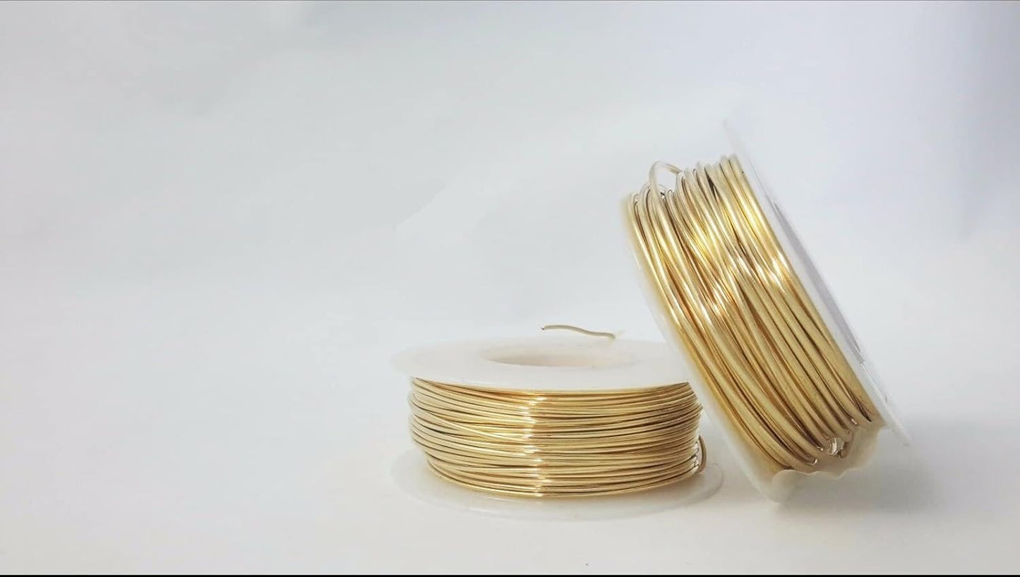 18 Gauge, Jeweler's Brass Wire, Red Brass, Round Dead Soft CDA #230 Alloy Jewelry Grade - 4oz (54FT) by CRAFT WIRE