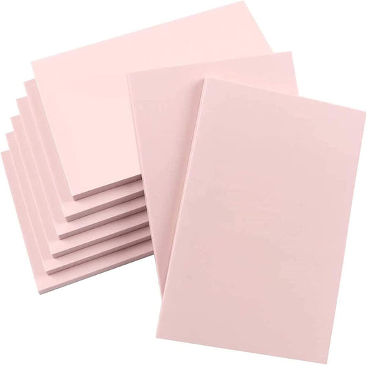 SGHUO 8pcs 4"x6" Rubber Carving Blocks, Soft Linoleum Block for Printmaking, Rectangle Linocut Blocks Stamp Carving Tools, Easy Cut Lino Blocks Crafts Making Kit (Pink)