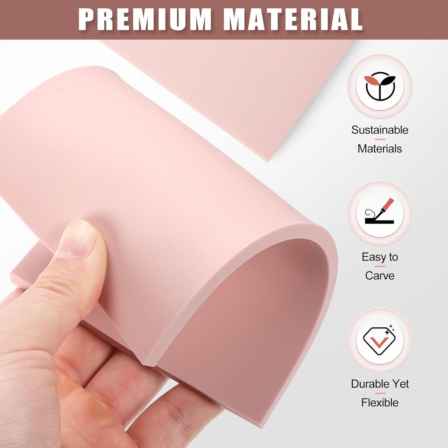 Linocut Kit for Printmaking with 5PCS 4"x6" Soft Rubber Linoleum Blocks, Brayer & Carving Tools – Block Printing & Stamp Making Supplies for Beginners & Artists