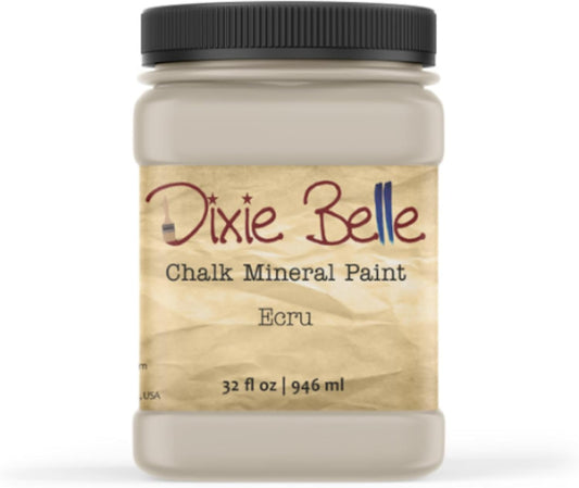 Dixie Belle Paint Company Chalk Finish Furniture Paint – Ecru (32oz) – Matte Chic Chalk Mineral DIY Furniture Paint