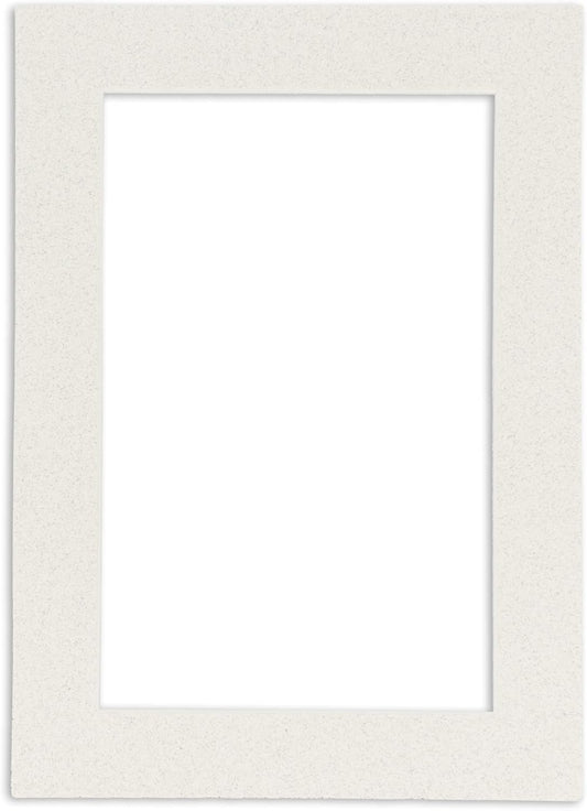 8x10 Mat Bevel Cut for 5x8 Photos - Acid Free Oyster Shell White Precut Matboard - For Pictures, Photos, Framing - 4-ply Thickness