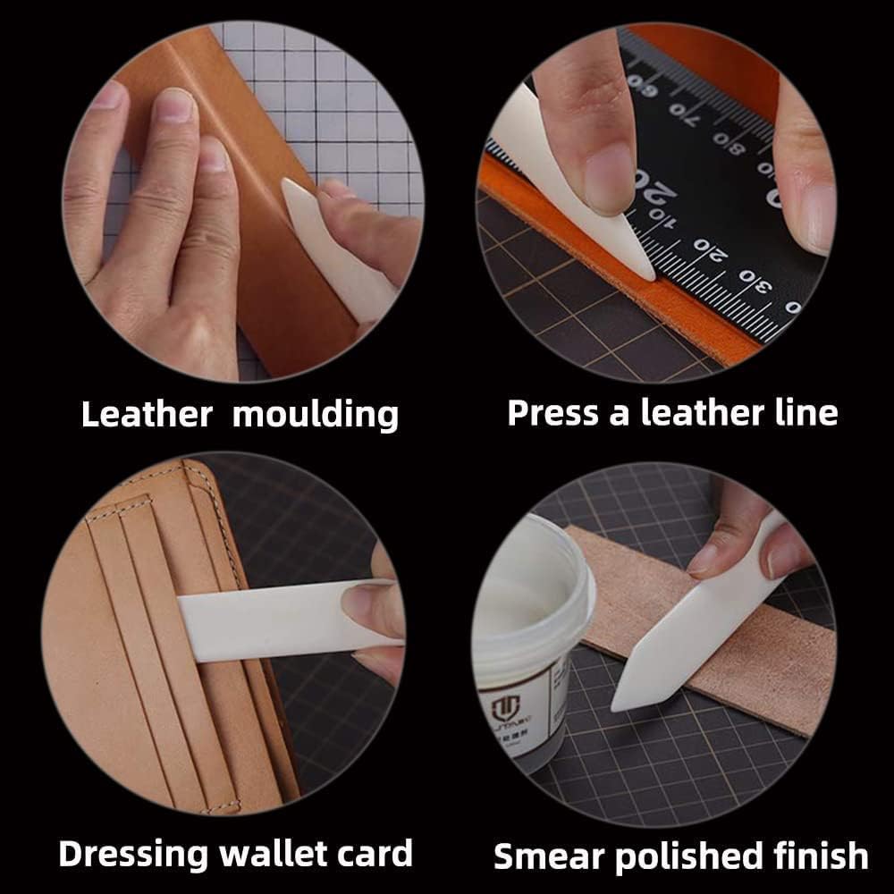 WUTA Premium Folder Paper Creaser Set Folding Scoring Burnishing Crafting Scrapbooking Tool for DIY Bookbinding and Paper Crafts (Straight Shape + Arc Shape)