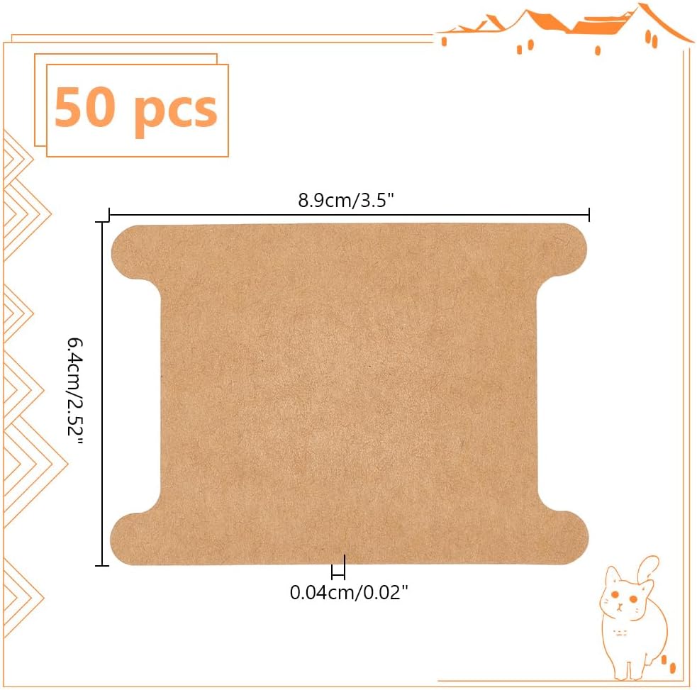 PH PandaHall 50pcs Ribbon Storage Ribbon Spools Organizer Embroidery Floss Bibbon for Thread Holder Empty Cardboard Yarn Bobbin for Cotton Thread Cross Stitch Craft DIY Sewing 3.5x2.5 Inch