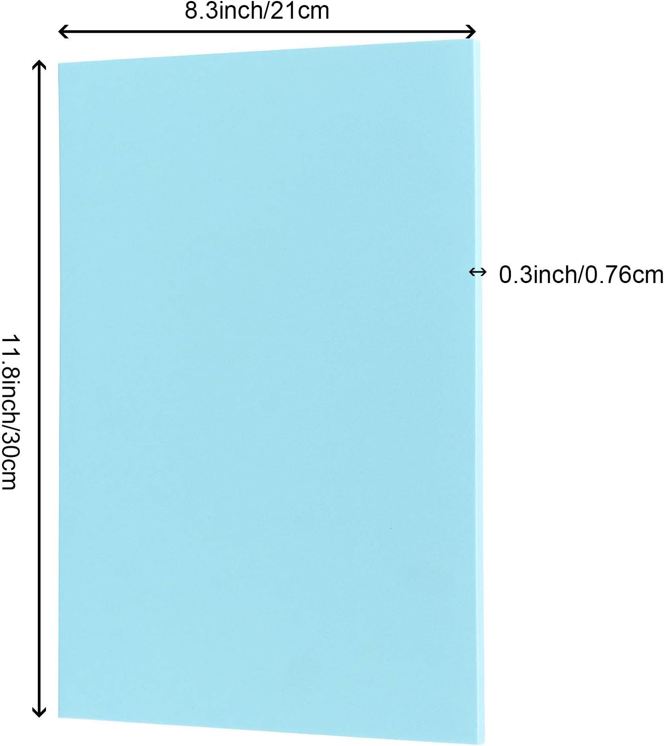 ZOENHOU 5 PCS 8.3 x 11.8 Inch Blue Large Rubber Stamp Carving Blocks, Rectangle Creative Speedy Carve Block Engraving Crafts