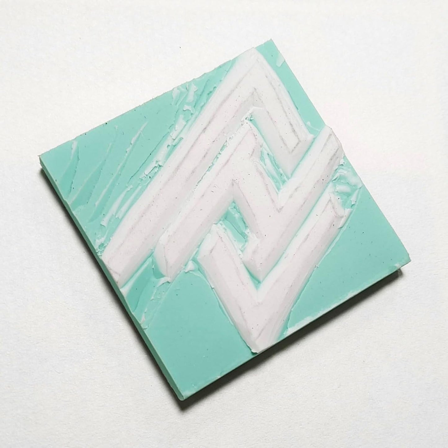 Tosnail 16 Pack 4" x 6" Rubber Stamp Carving Blocks, Soft Rubber for Beginners and Professional Craft Project - Green