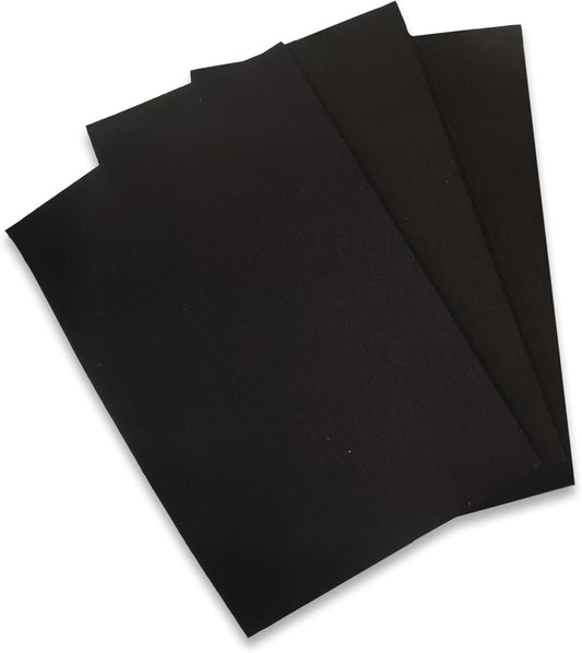 Neoprene Fabric Assortment Sample Patch Sheet Packs for Sewing Material Wetsuit Repair (3 Pack, 2mm Black)