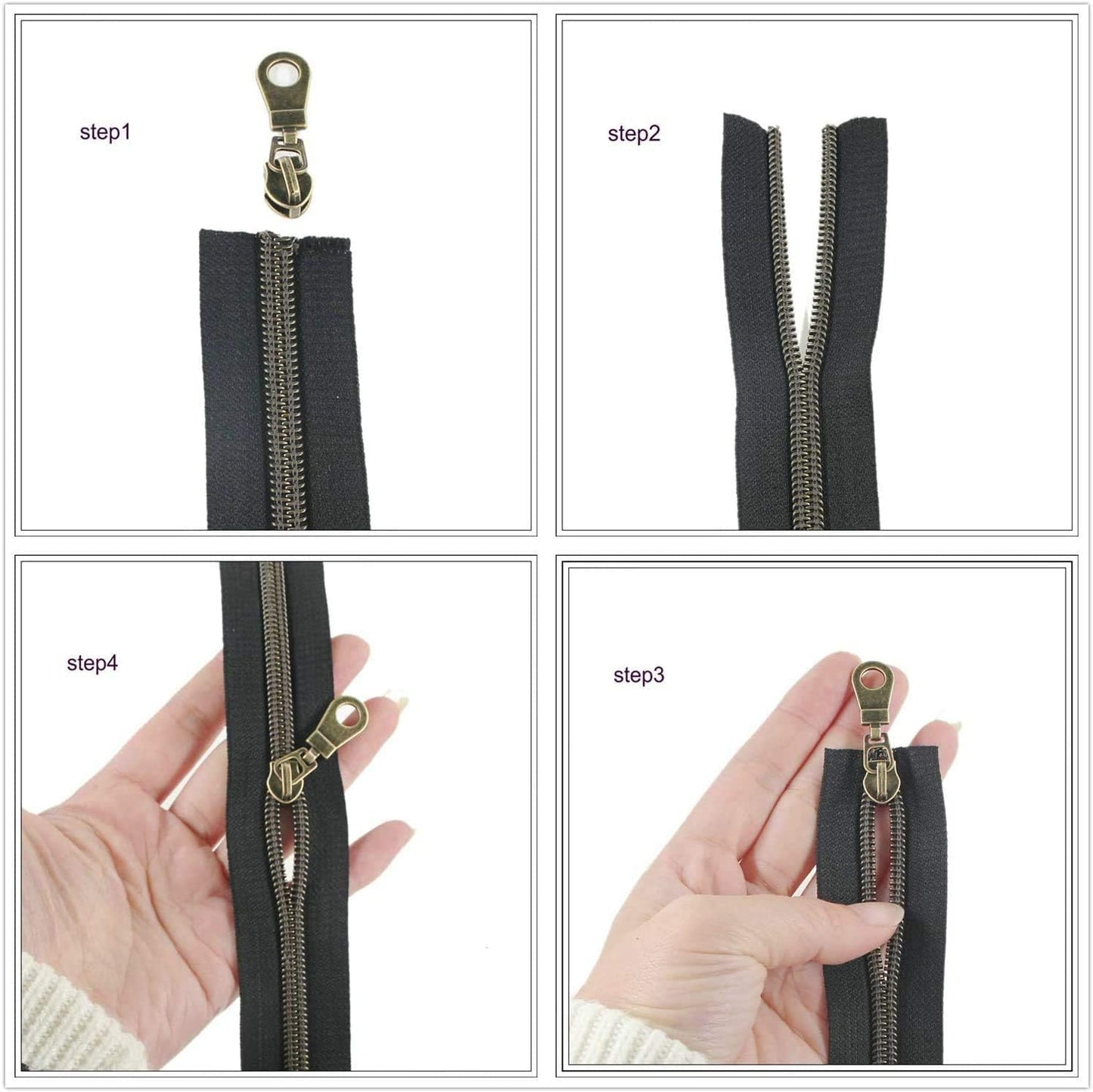 #5 Silver Metallic Nylon Coil Zippers by The Yard Bulk 10 Yards Red Tape with 25pcs Silver Sliders for DIY Sewing Tailor Craft Bag Leekayer(Red)