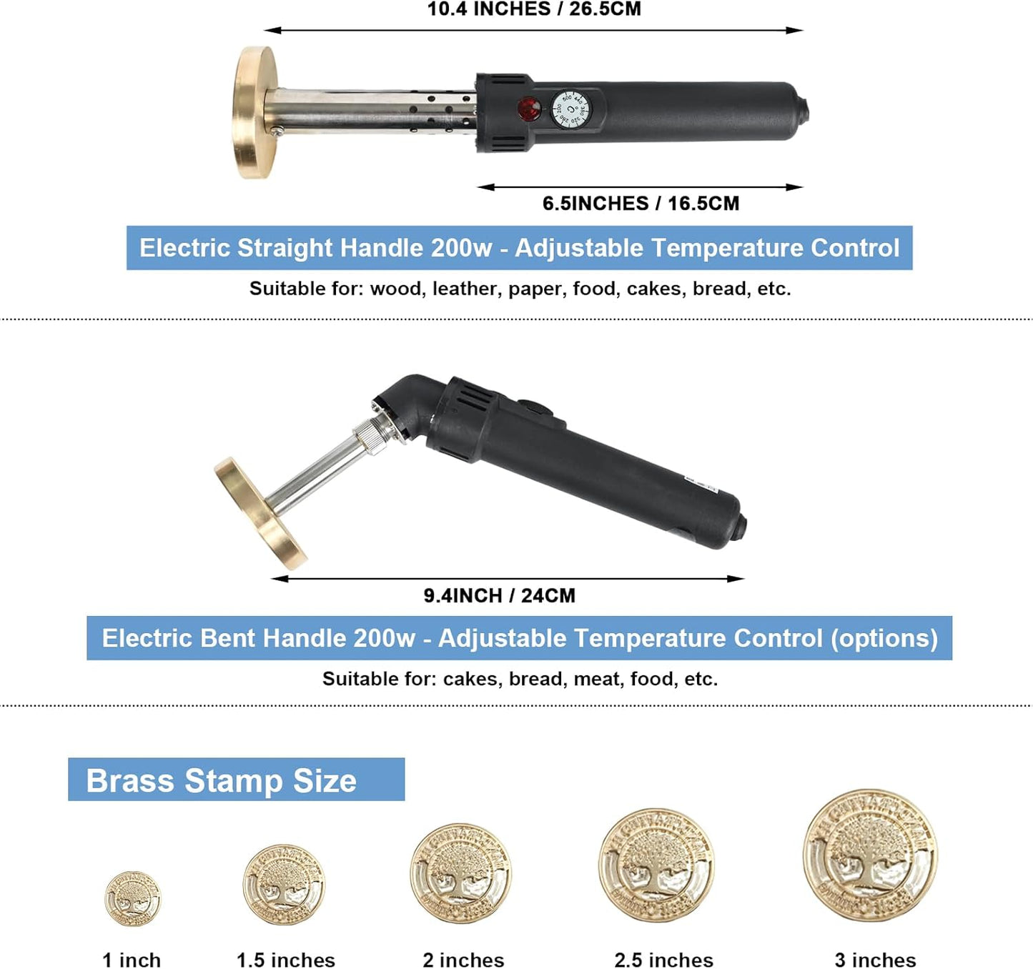 Custom Electric Branding Iron for Wood, Adjustable Temperature Wood Branding irons Personalized Wood Burning Letter Stamp for Leather Woodworking Tool, Handcraft & Wedding Gifts(2.5Inches)