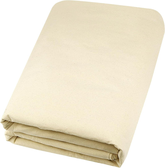 HOTGODEN Medium Weight 100% Cotton Muslin Fabric: 63 inch x 10 Yards Unbleached Muslin Linen Fabric Material for Sewing Material Apparel Cloth