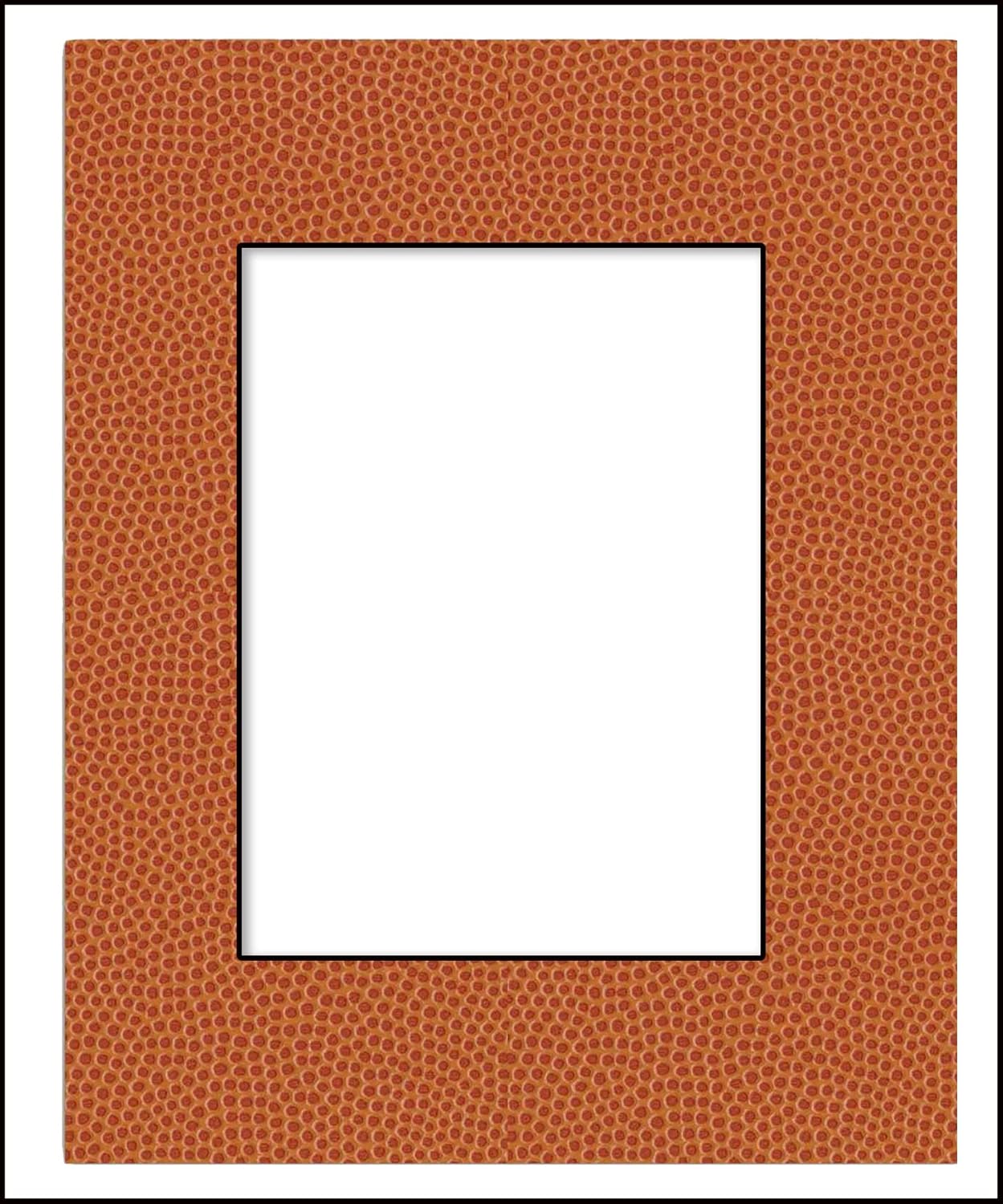 8x10 Mat Bevel Cut for 5x8 Photos - Acid Free Basketball Texture Precut Matboard - For Pictures, Photos, Framing - 4-ply Thickness