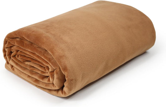 kullaloo Plush Fabric | 2 Yard Solid Brown Minky Fabric for Sewing | Super Soft Cuddle Material | for Quilt Backing, Throw Blankets, Pillows, Dog Bed, Stuffed Animals, Costumes, Apparel & More