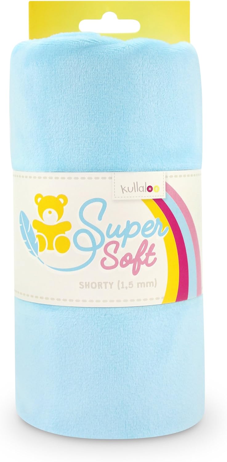 kullaloo Plush Fabric | Solid Baby Blue Minky Fabric for Sewing | Super Soft Cuddle Material | 39.5x29.5 | Plushies, Baby Blankets, Pillows, Dog Beds, Cat Beds, Beanies, Baby Accessories, Apparel