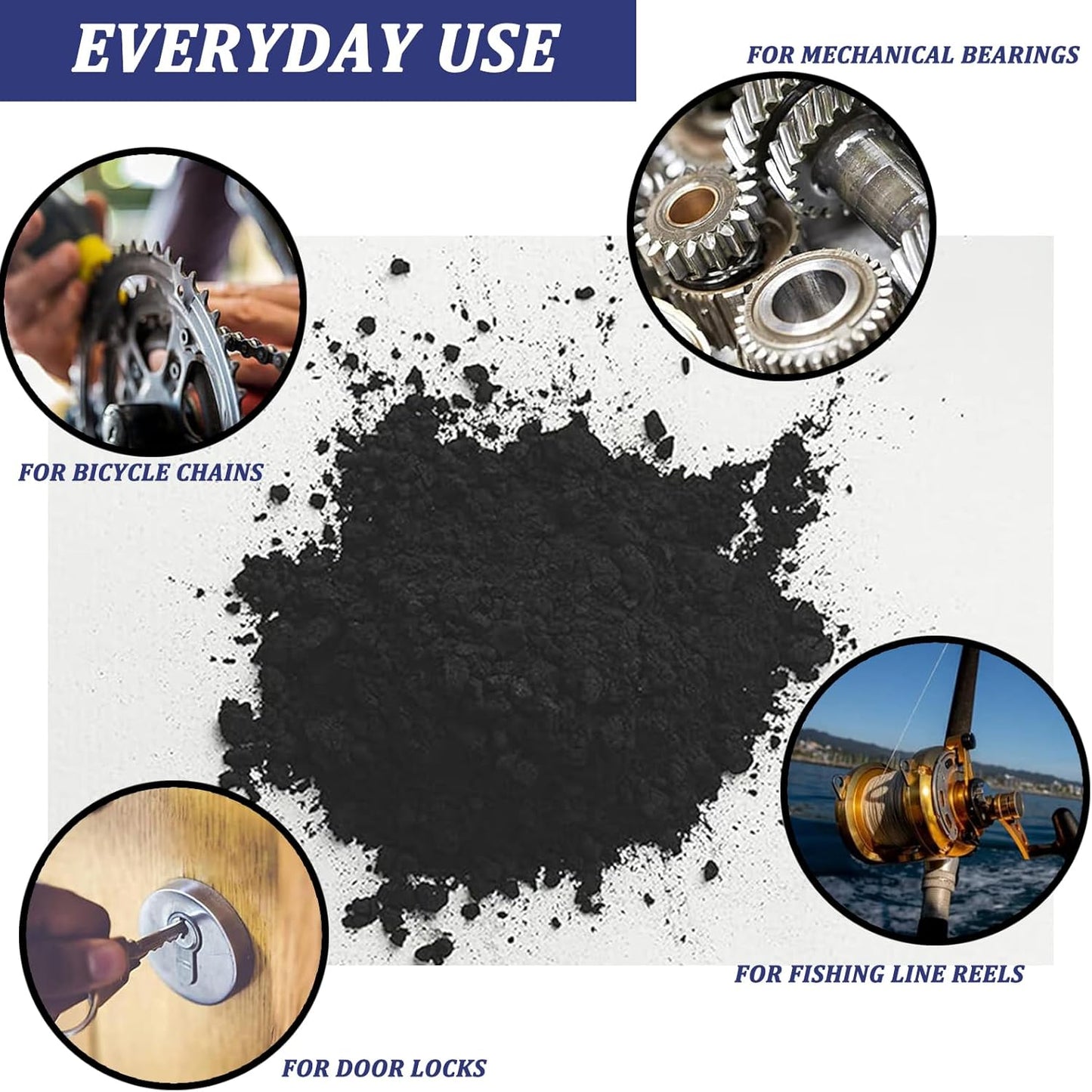 1.1 LBS Microfine Pure Graphite Powder, 3000 Grit Powdered Graphite, Dry Powdered Graphite Lubricant, Charcoal Powder for Drawing, Sketching, Pencils, Locks, Bearings