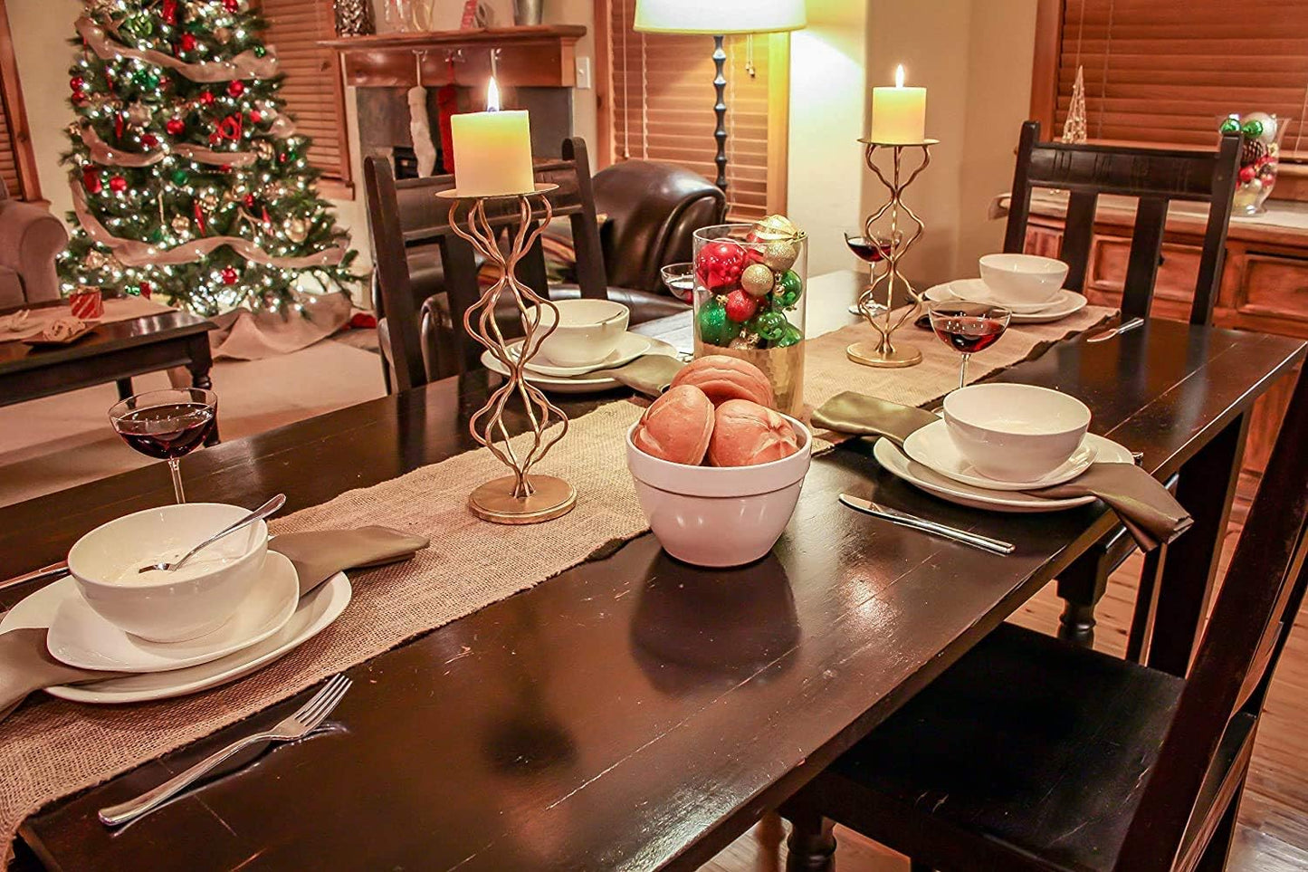 14" x 10yd NO-FRAY Burlap Roll ~ 3 - 5 Table Runners ~ Natural Long Fabric with Finished Edges. Perfect for Weddings, Placemats, Crafts. Decorate Without The Mess!