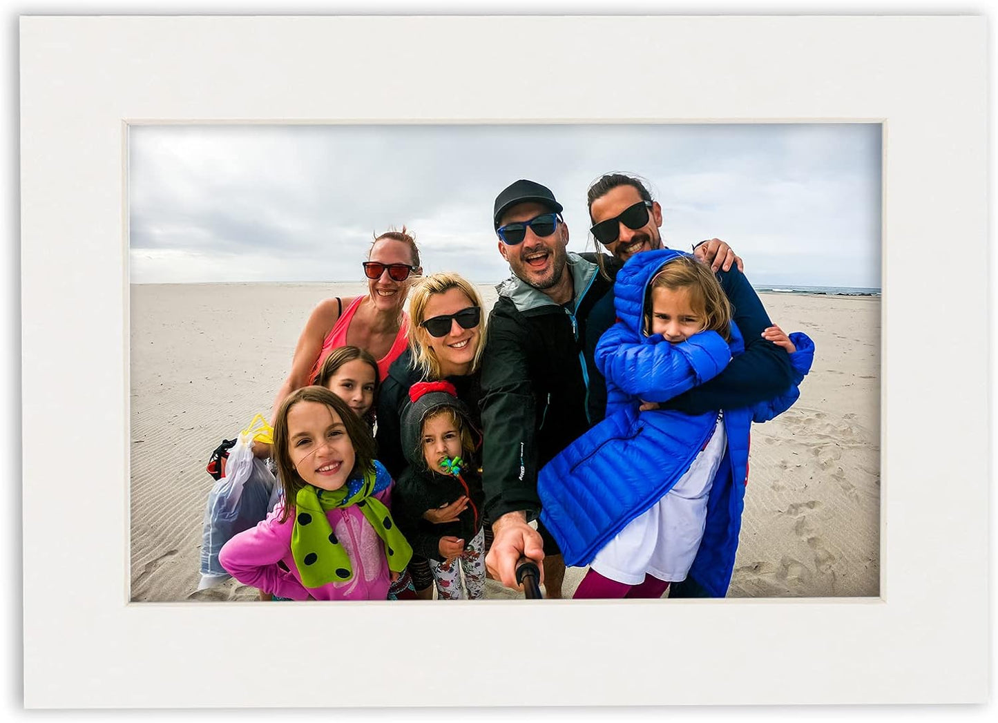 Poster Palooza 8.5x11 Mat Bevel Cut for 7x9 Photos - Acid Free Textured White Precut Matboard - For Pictures, Photos, Framing - 4-ply Thickness