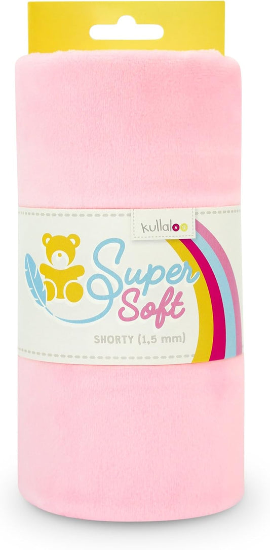 kullaloo Plush Fabric | Solid Baby Pink Minky Fabric for Sewing | Super Soft Cuddle Material | 39.5x29.5 | Plushies, Baby Blankets, Pillows, Dog Beds, Cat Beds, Beanies, Baby Accessories, Apparel
