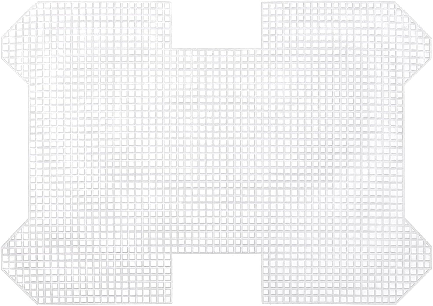 MECCANIXITY 4Pcs Plastic Mesh Canvas Sheet 6 Count 26.4 cm/ 10.4" for Crochet Bag Making Blank Canvas for Embroidery Needlepoint, Bag, Knit Crochet Mesh, White