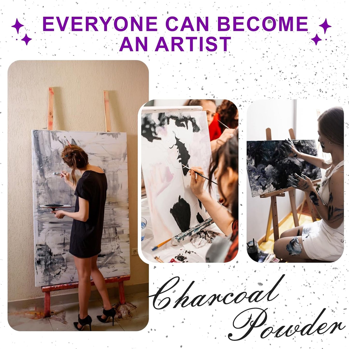 Premium Charcoal Powder for Drawing & Sketching - 2 lbs Fine Art Charcoal, Ideal for Shading, Blending - Professional & Beginner Artist Supplies (2 Pounds)