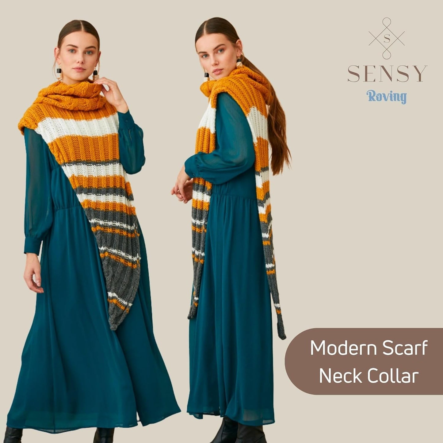 3 Skeins of Sensy Roving Yarn, 3.5 oz, 132 Yards, Gauge 5 Bulky (Carmine Red)