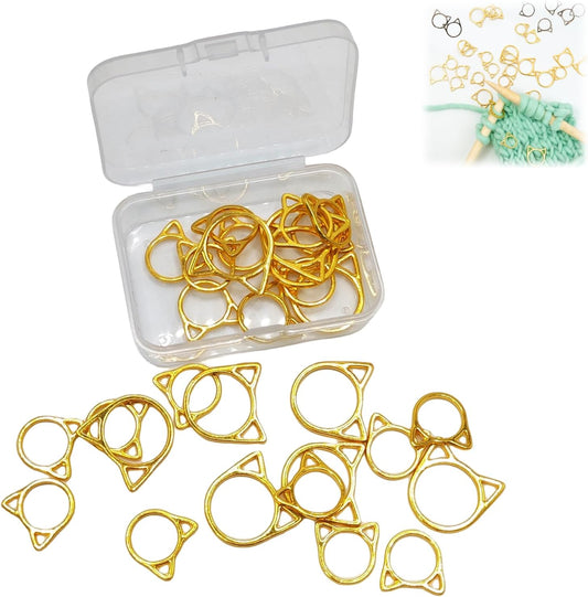 Hilsayum Cat Stitch Markers Cute Stitch Markers Metal Stitch Marker for Crocheting