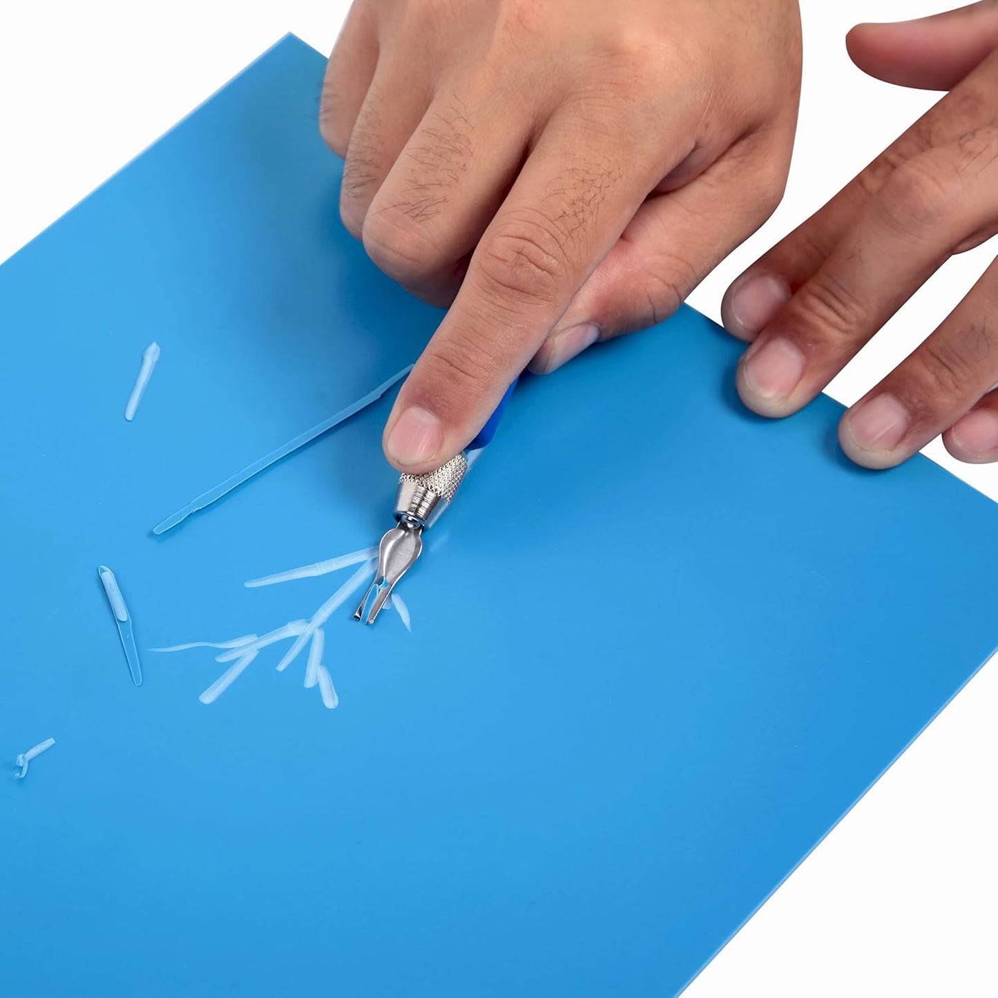 Falling in Art Soft Linoleum Carving Block, 9 Inches by 12 Inches, Blue, 4-Pack