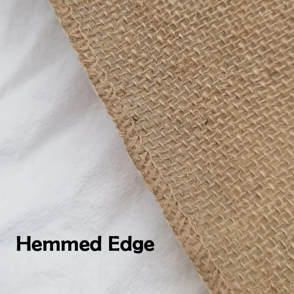 INSPIRELLE 2" Natural Burlap Fabric Roll 10 Yards Jute Ribbon for Gift Wrapping Craft Projects Wedding Decoration Home Decoration 5CM