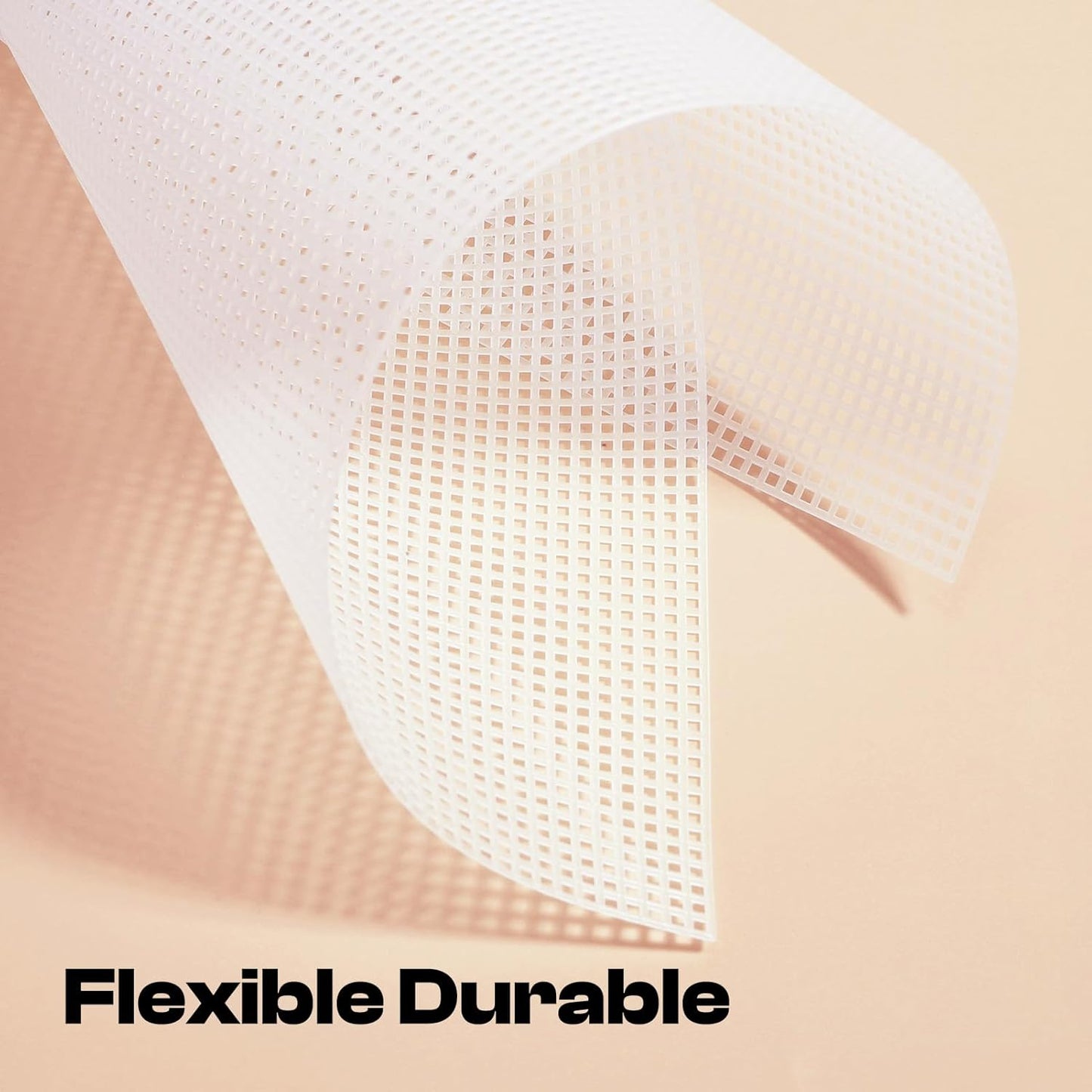 Caydo 7 Count Plastic Mesh Canvas Sheets Eye Mesh for Embroidery, Acrylic Yarn Crafting, Knit Crochet Projects and Make Dividers 10.5 x 13.5 Inch 4 Pieces