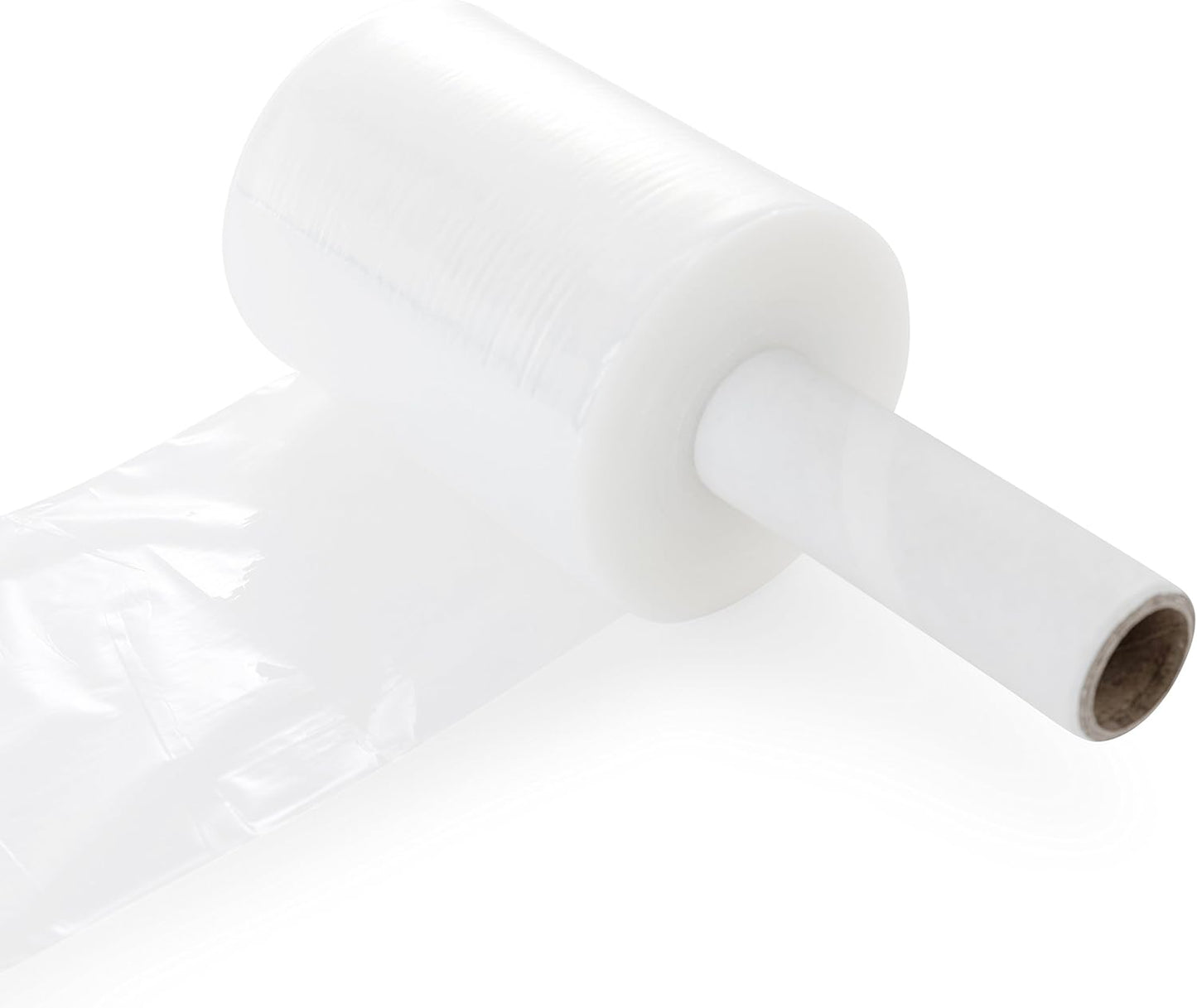 (R) Stretch Wrap 5" x 1000' Roll With Handle, 80 Gauge Extra Thick Durable Self-Adhering Plastic Wrap for Moving, Packing Wrap Industrial Strength, Clear Plastic Pallet Shrink (4 Pack)