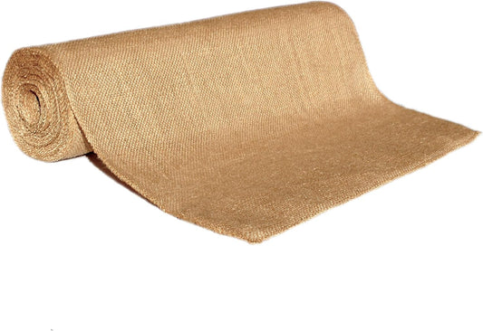 18" x 10yd NO-FRAY Burlap Roll ~ 3-5 Table Runners ~ (Actual Width: 17.5" Wide) ~ Natural Long Fabric with Finished Edges. Perfect for Weddings, Placemat, Crafts. Decorate Without The Mess!