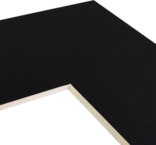 Craig Frames B221 Pre-cut Mat Board for 19x27 Print, 24x32, Smooth Black