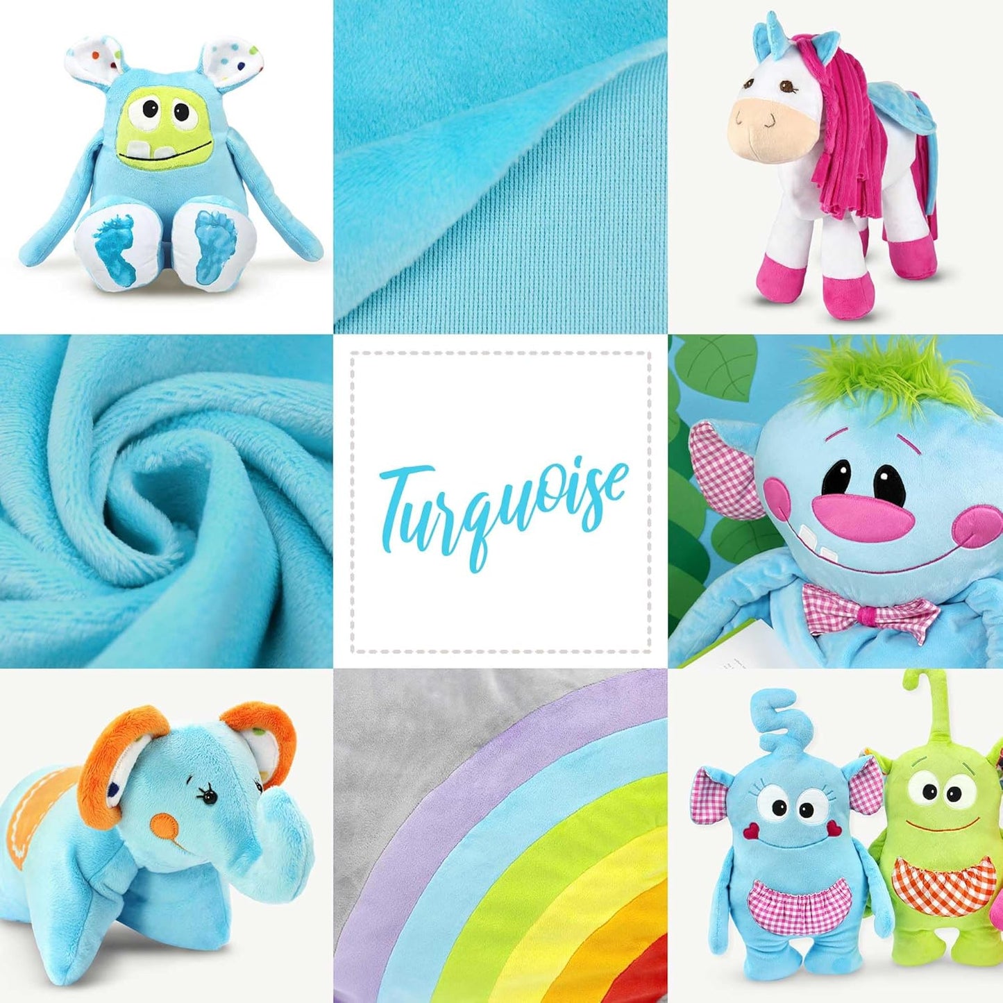 kullaloo Plush Fabric | Solid Turquoise Minky Fabric for Sewing | Super Soft Cuddle Material | 39.5x29.5 | Plushies, Baby Blankets, Pillows, Dog Beds, Cat Beds, Beanies, Baby Accessories, Apparel