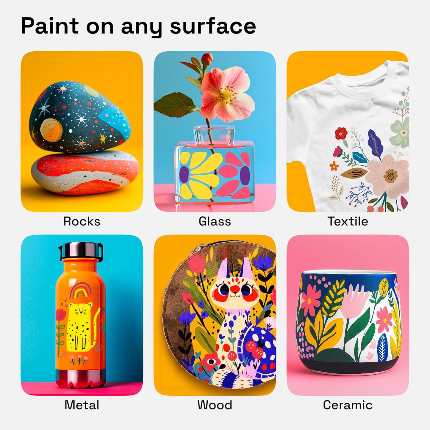 ARTISTRO 36 Dual Tip Brush + Fine Acrylic Paint Markers - Easy for All Ages & Levels Paint Pens for Fabric, Rock, Glass, DIY - Halloween Pumpkin Painting Kit, Art Supplies, Christmas Gift