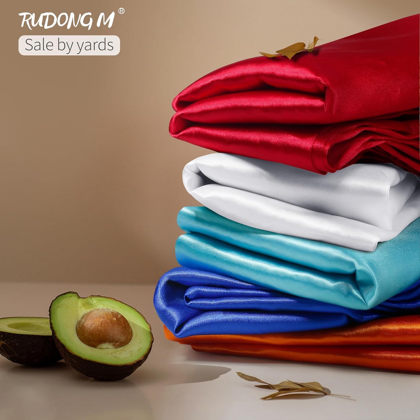 RUDONG M White Satin Fabric by The Yard, 5 Yard x 60 Inch Wide Silky Charmeuse Satin Fabric, Soft Satin Fabric for Wedding Decorations, Bridal Dress, Sewing, Accessories, DIY Crafts