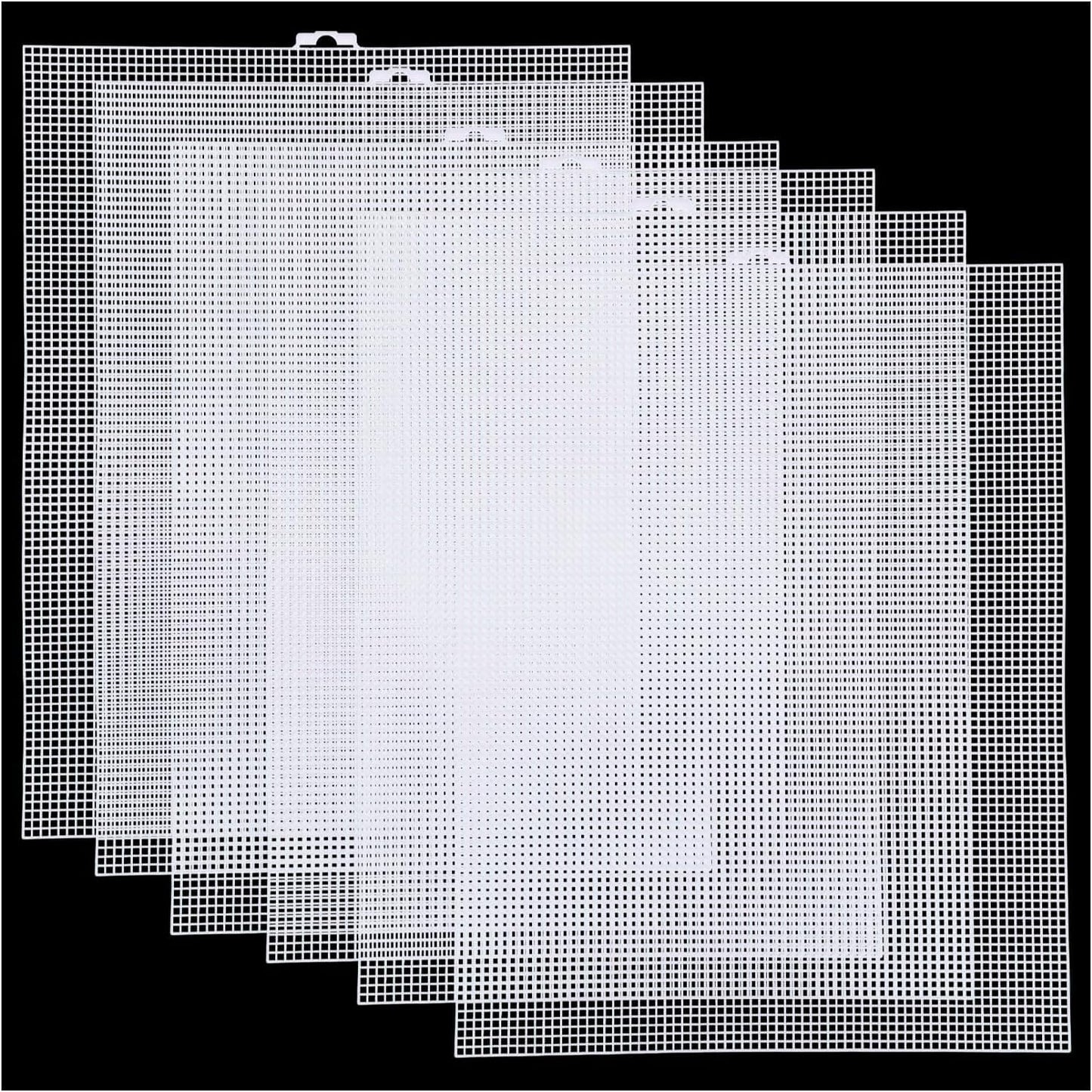 Plastic Canvas Sheets 13.4” x 10.4” Per Sheet, 2.5mm Mesh (About with 7 Holes per inch) Easy-to-Cut Needlepoint Canvas for Cross Stitch, Embroidery, DIY Crafts & Aquarium Dividers (6 Piece)