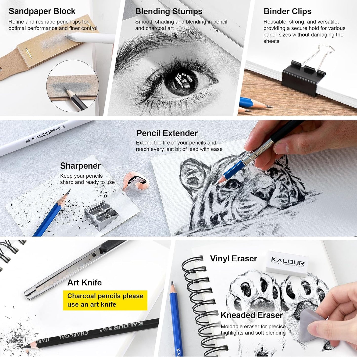 82 Drawing Set Sketching Kit, Art Set with Fluorescent, Colored, Watercolor, Metallic, Graphite, Charcoal Pencils, 5 Sketchbook and Coloring Book, Gift for Artists Adults Teens Beginner