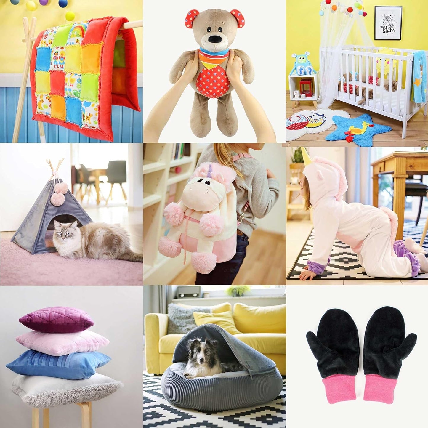 kullaloo Plush Fabric | Solid Blue Minky Fabric for Sewing (Pack of 2) | Super Soft Cuddle Material | 39.5x29.5 | Plushies, Baby Blankets, Pillows, Dog Beds, Cat Beds, Baby Accessories, Apparel