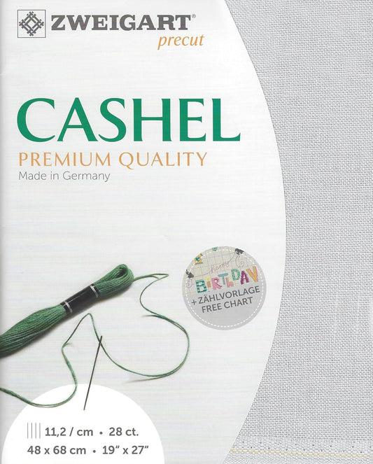 Precut Zweigart Cashel 28 Count Pearl Gray 3281/705. Needlework Canvas, Cross Stitch Fabric, Embroidery Canvas 100% Linen